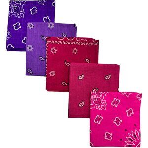 Shades of Purple & Pink Five Bandana Bundle
